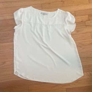 LOFT white blouse size large